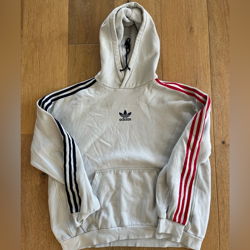 Light grey adidas hoodie